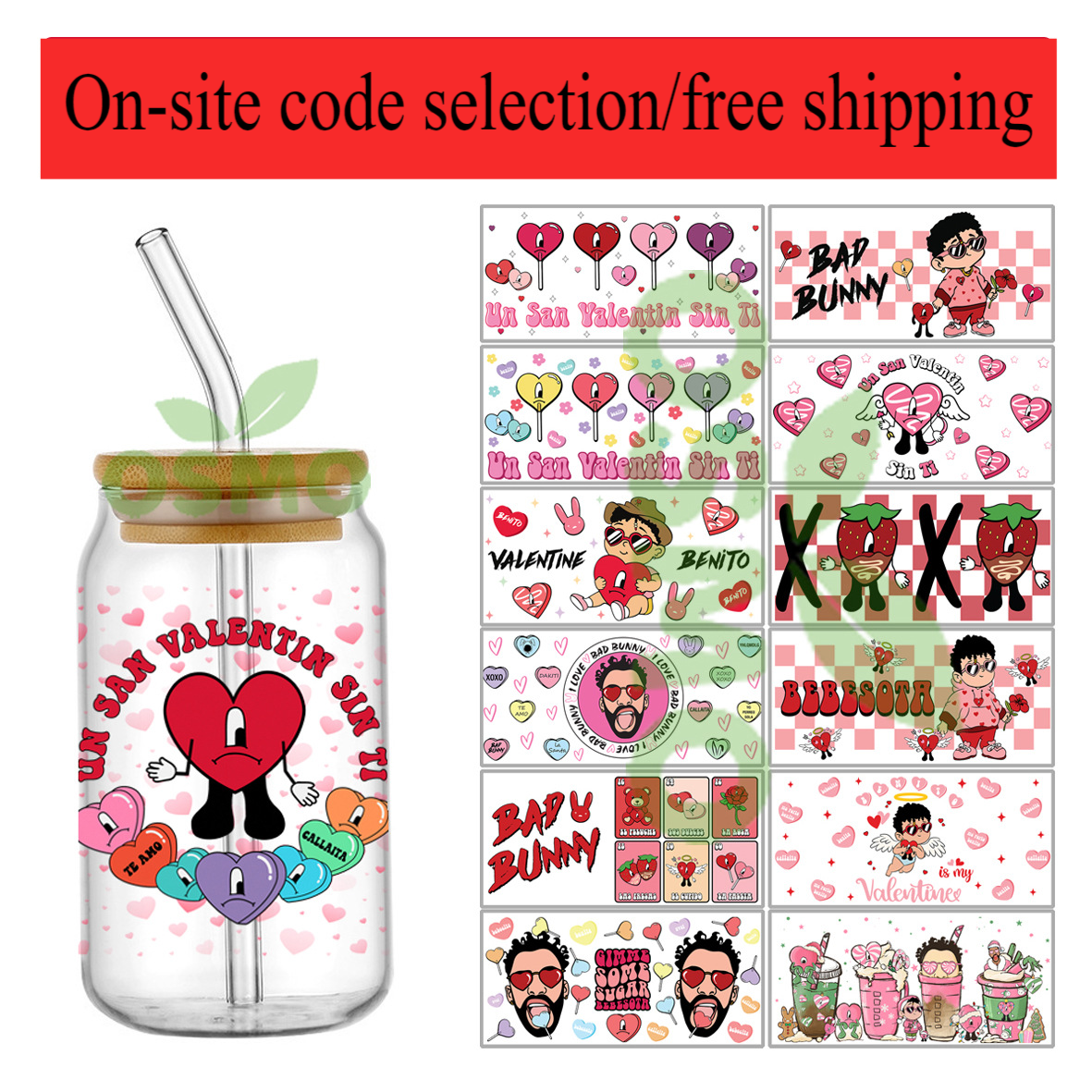 UV DTF 16OZ Transfer Stickers On-site code selection/ free shipping