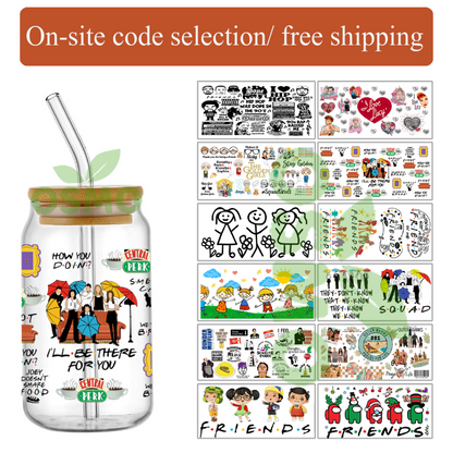 UV DTF 16OZ Transfer Stickers On-site code selection/ free shipping